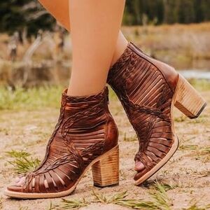 Women's Brown Leather Ankle Boots